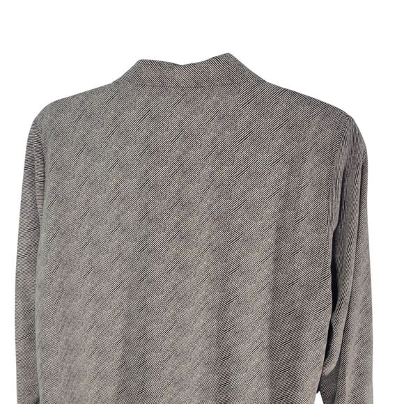 Covington Womens Sz PL Brown White Striped Long Sleeve Button Down Shirt - Picture 10 of 11